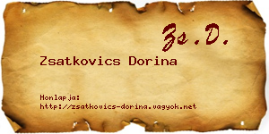 Zsatkovics Dorina névjegykártya