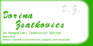 dorina zsatkovics business card